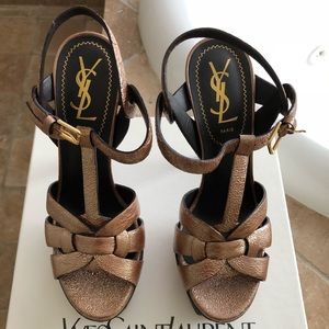 YSL Tribute 105 Sandals, Size 35.5